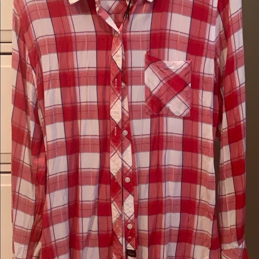 Red & white Rails plaid - Picture 3 of 3